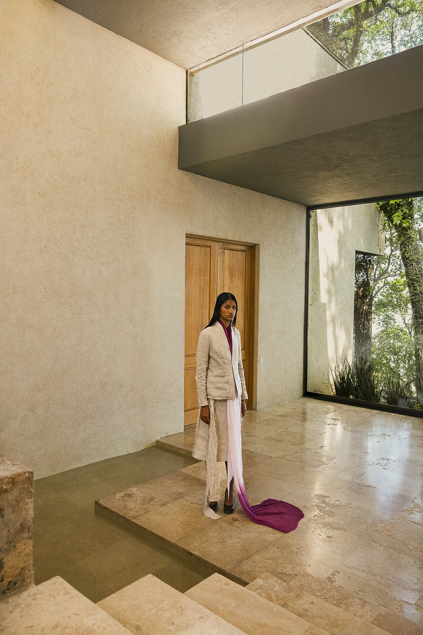 Bufanda de Seda Teñida