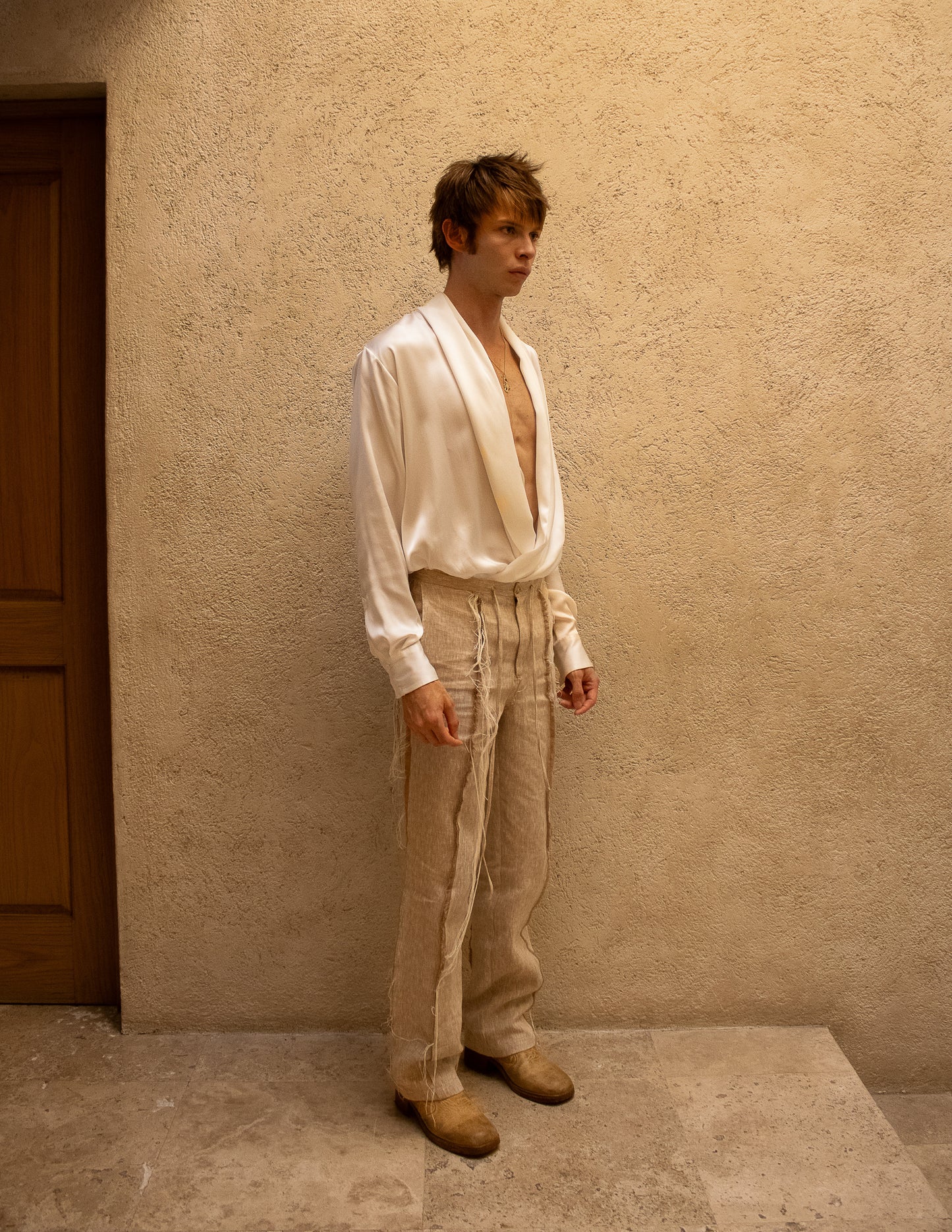 Pantalon droit en lin Cairo
