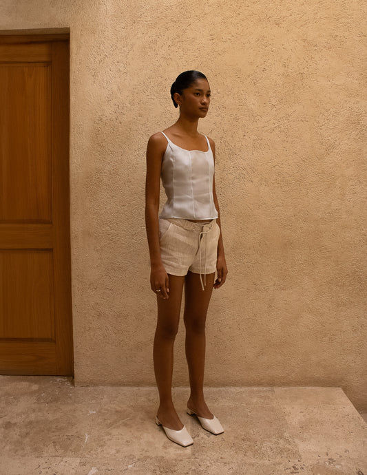 Shorts Mini de Lino Mujer