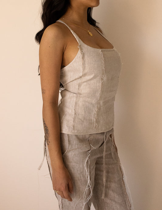 Haut en lin avec lin