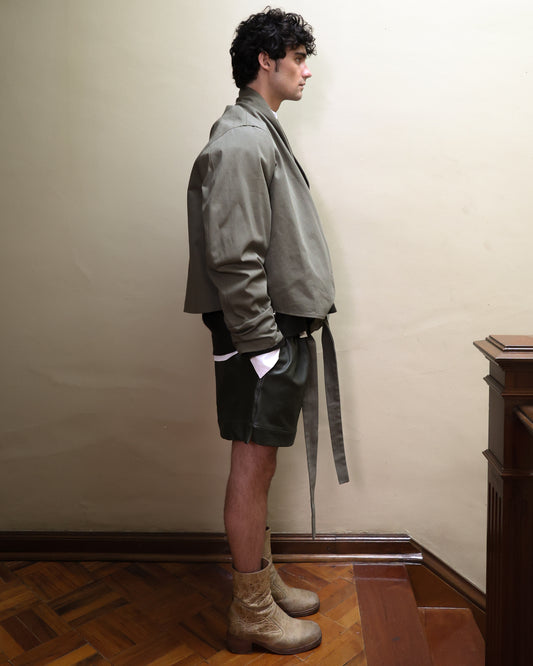 Chamarra Cruzada de Gabardina