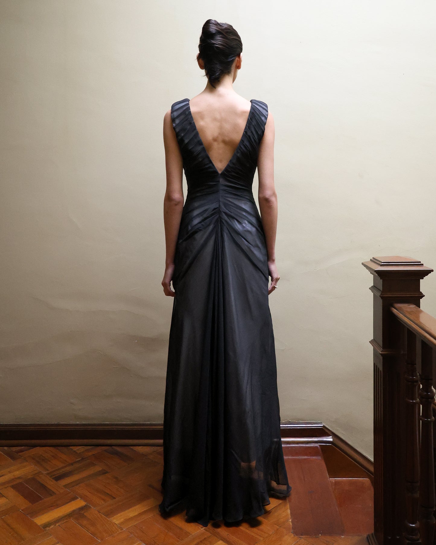 Vestido de Chiffon drapeado