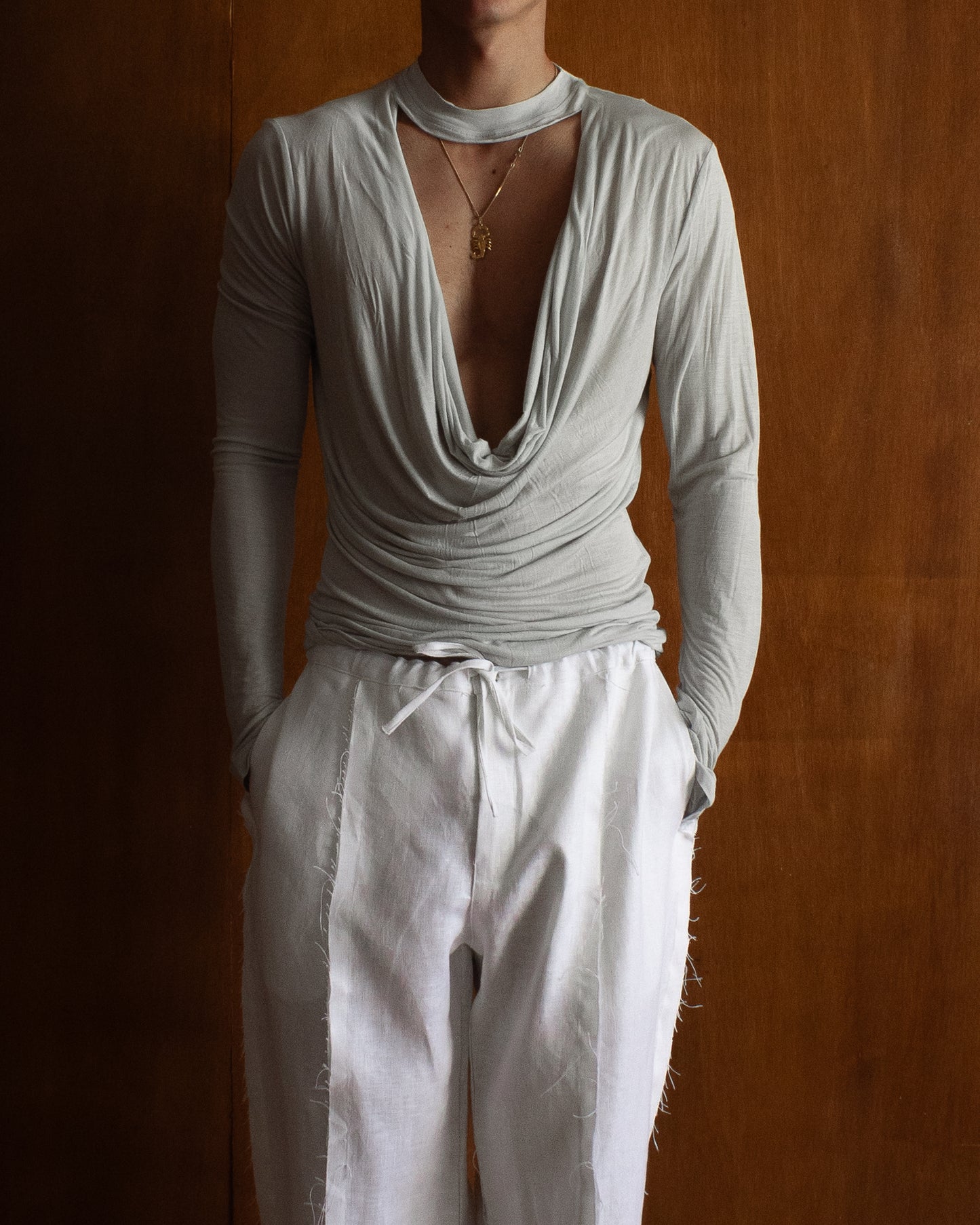 Cowl Long Sleeve T-Shirt