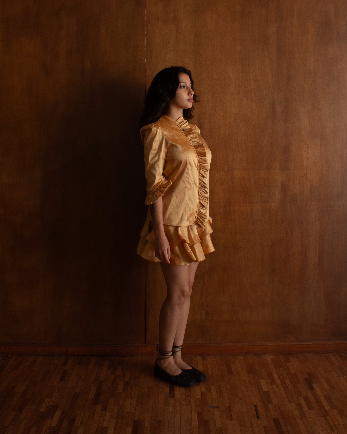 Shantung Mini Skirt