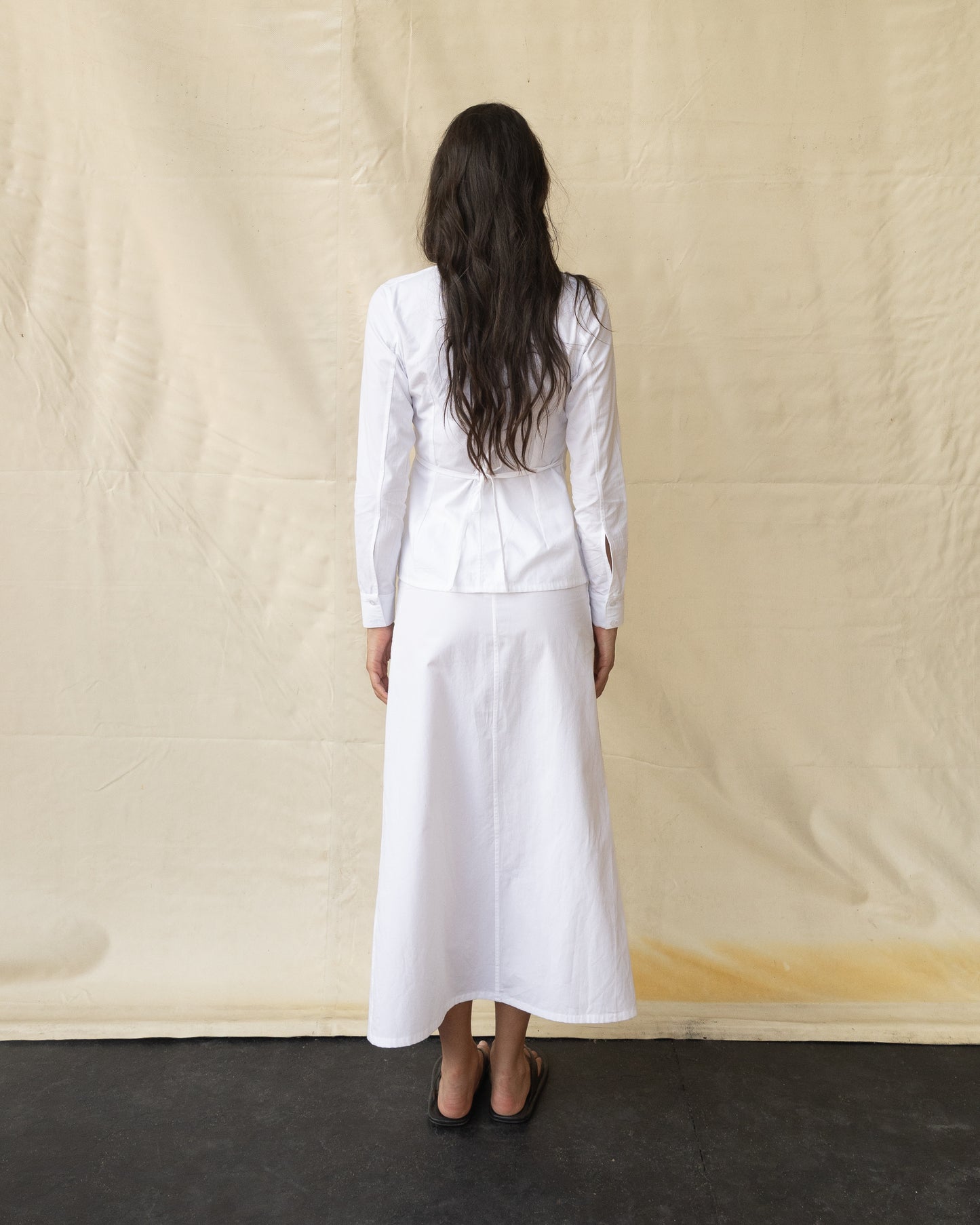 Cotton Midi Skirt