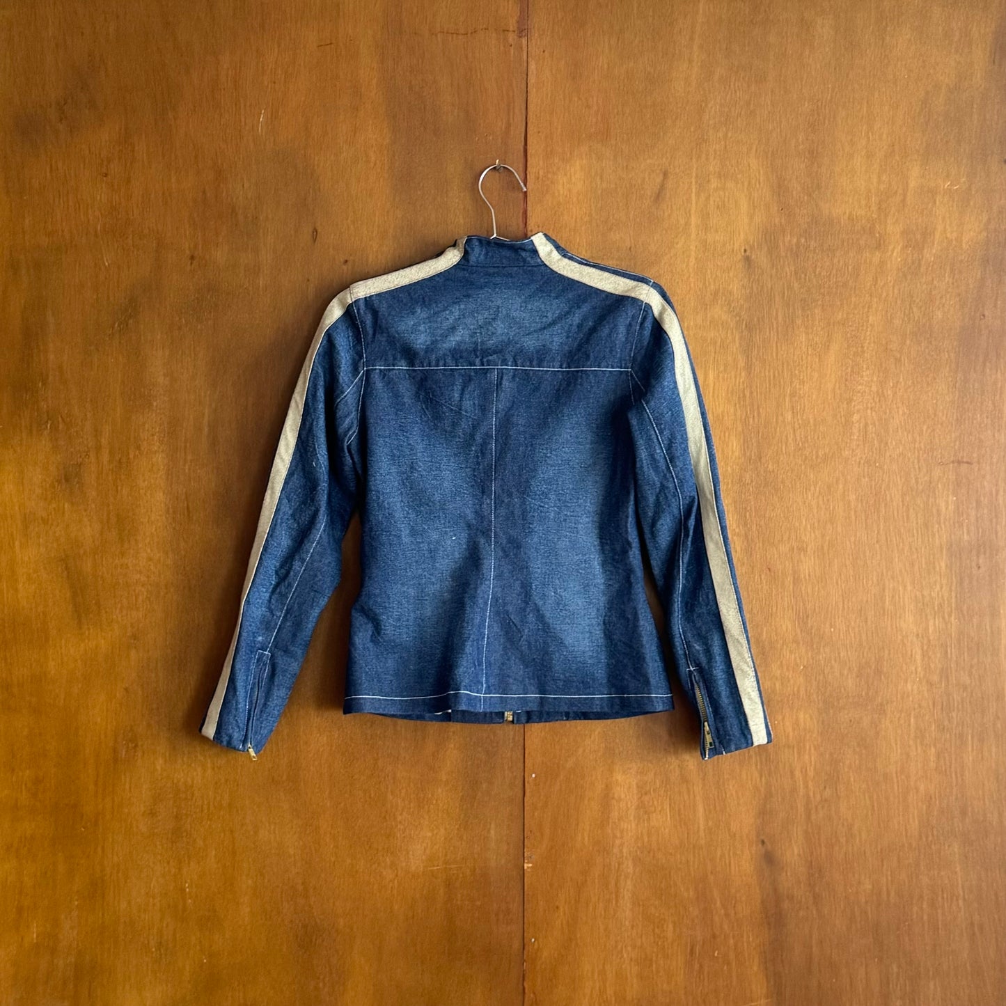 Denim Biker Jacket Mujer
