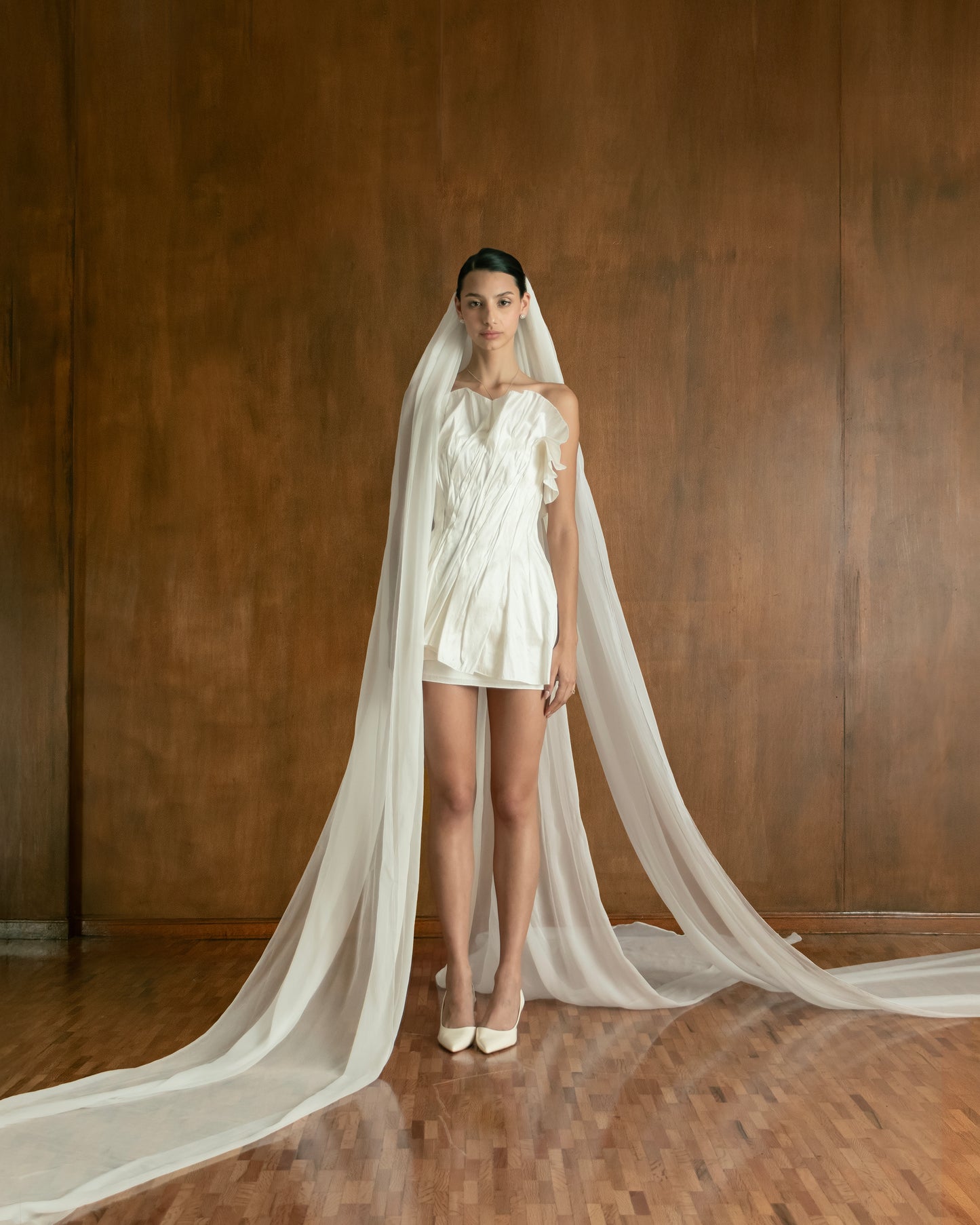 Three-Piece Chiffon Veil