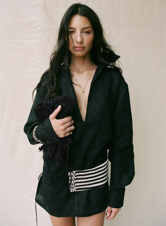 Bolso de Mano con Flecos