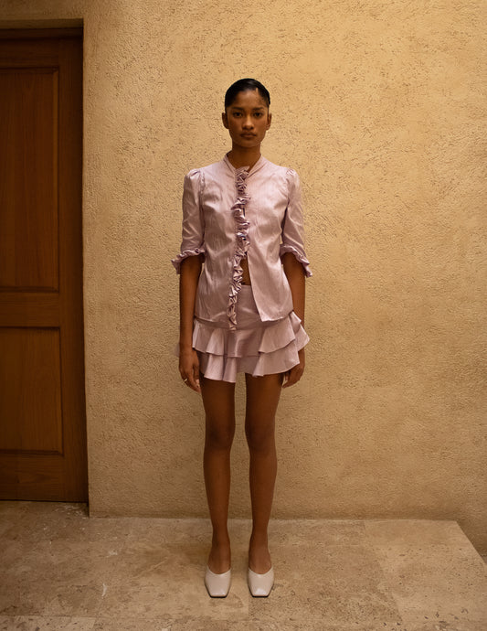 Shantung Mini Skirt