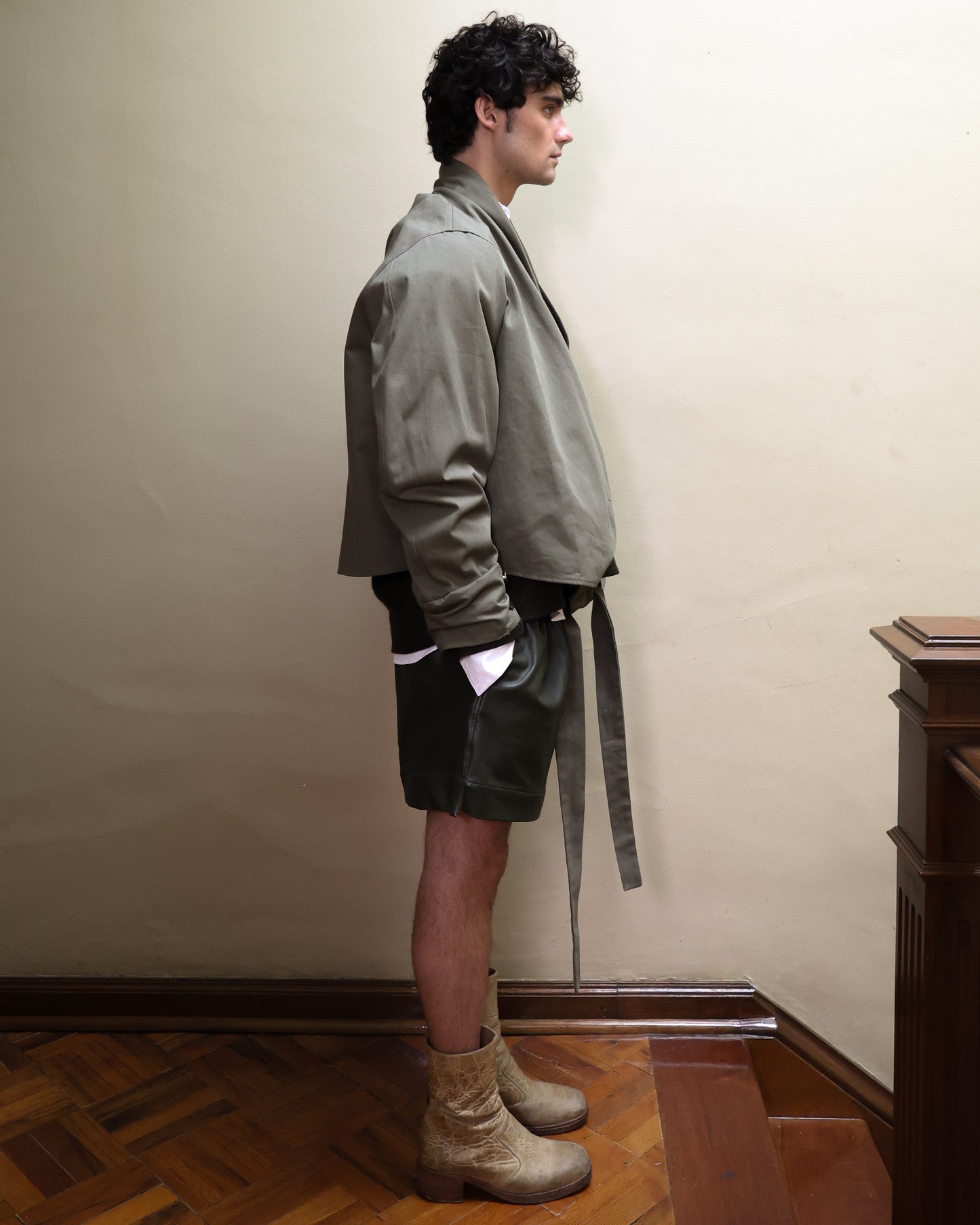 Chamarra Cruzada de Gabardina