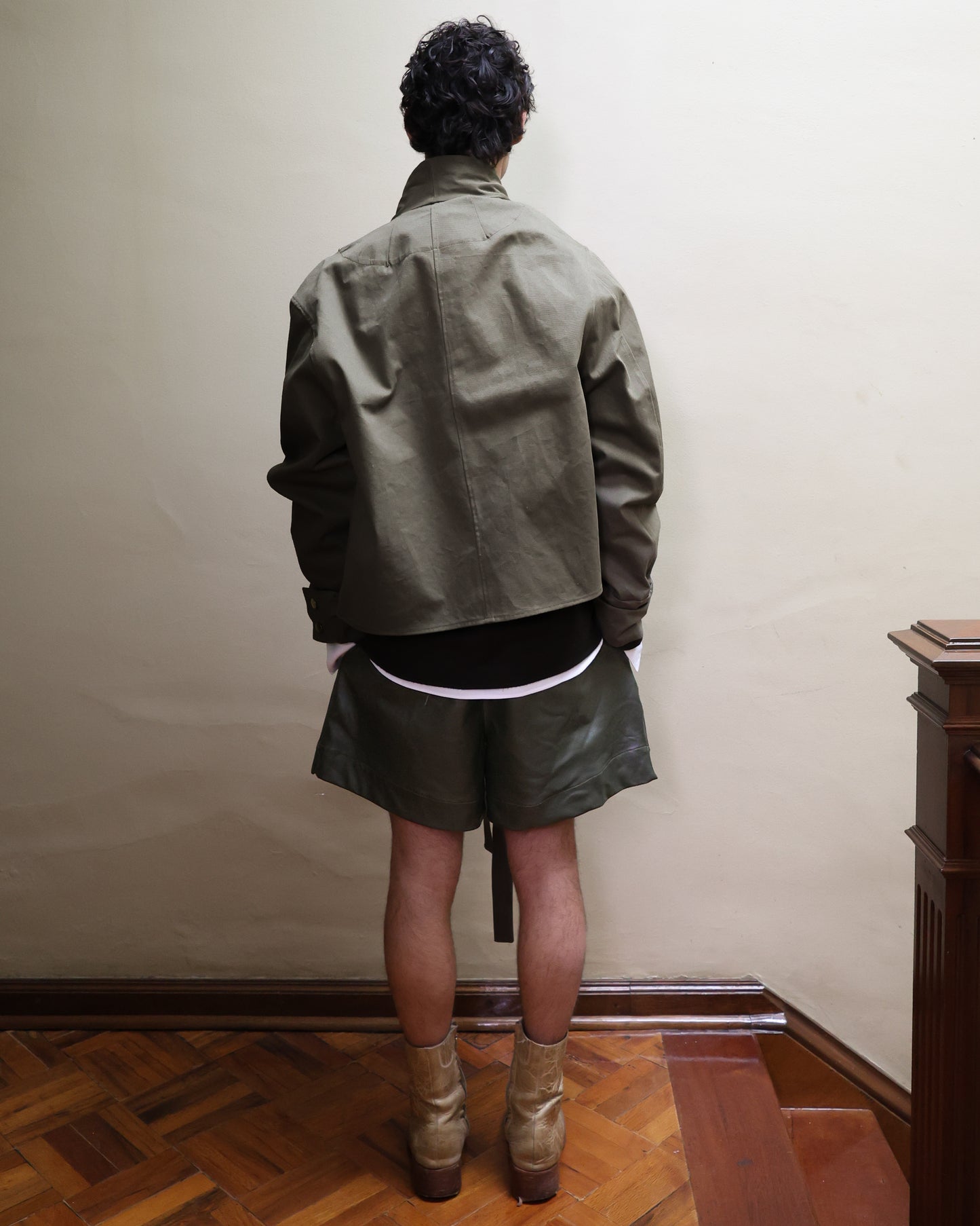 Chamarra Cruzada de Gabardina