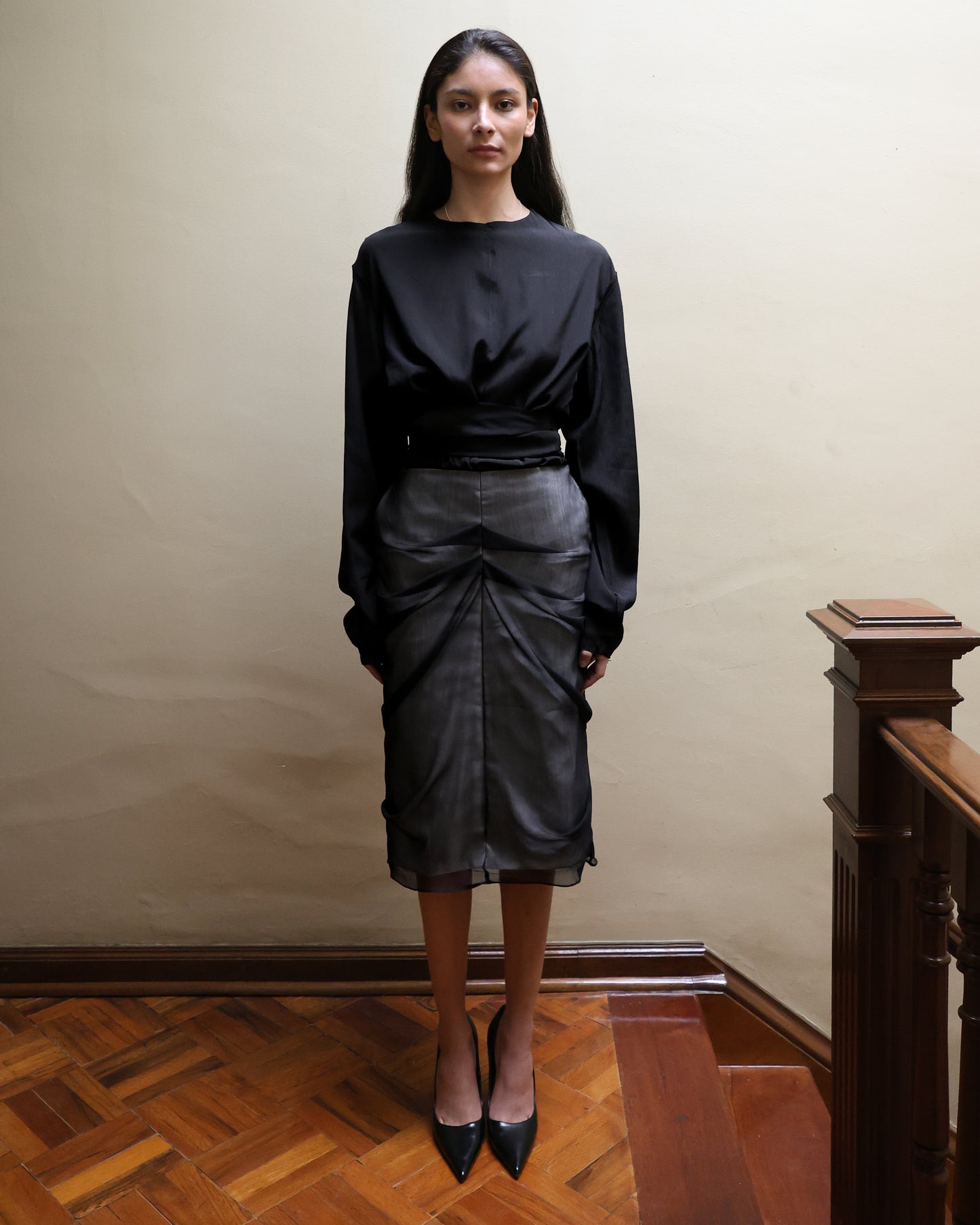 Blusa Manga Larga de seda