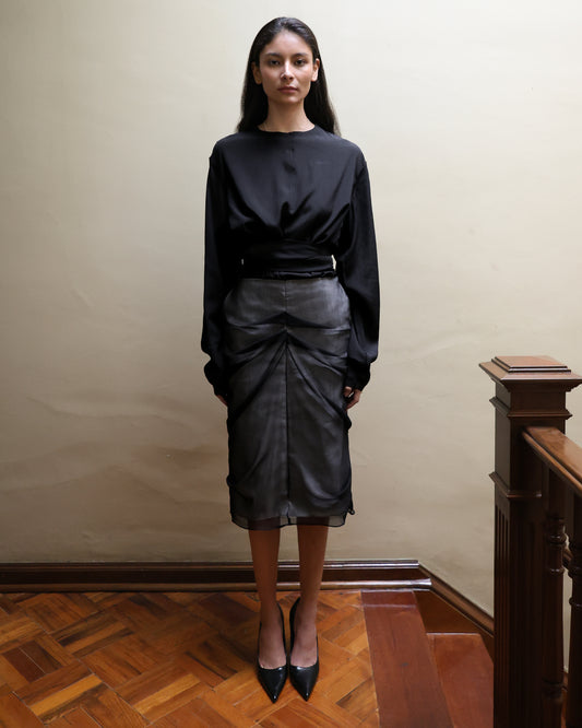 Blusa Manga Larga de seda