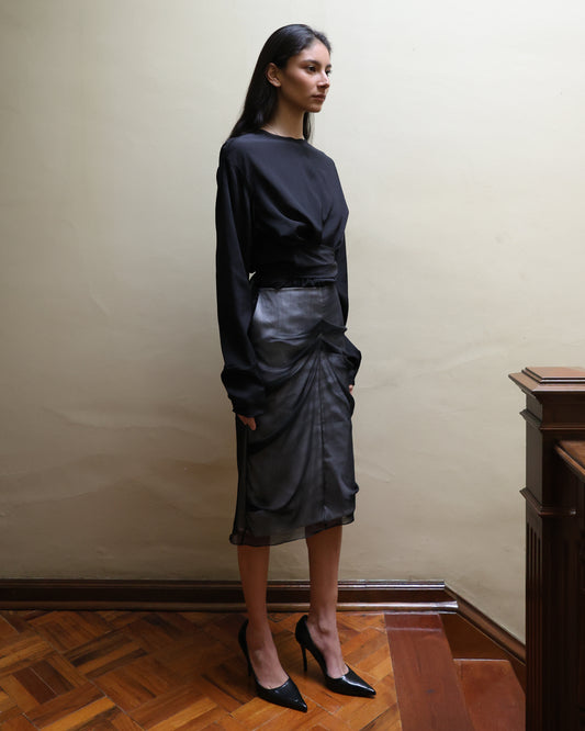 Blusa Manga Larga de seda