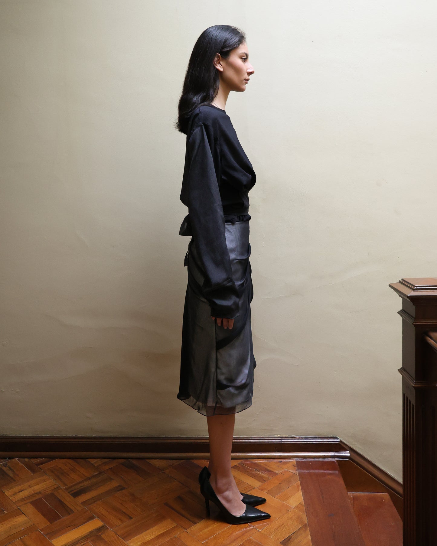 Blusa Manga Larga de seda