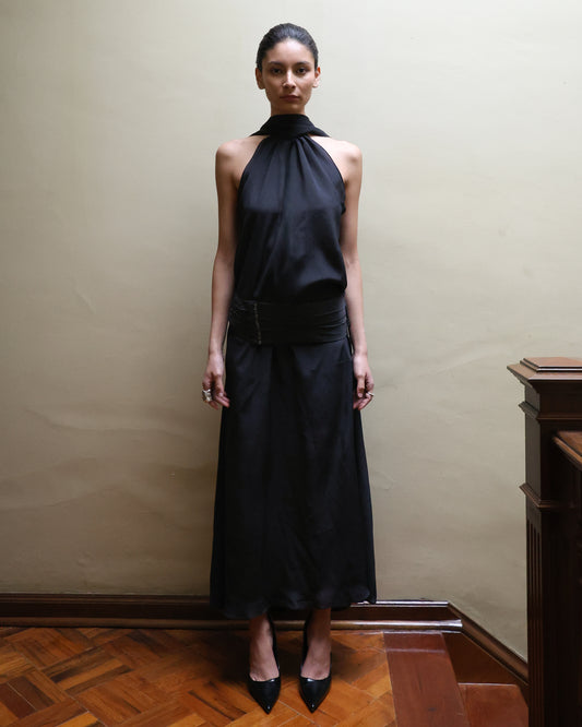Vestido Halter Negro