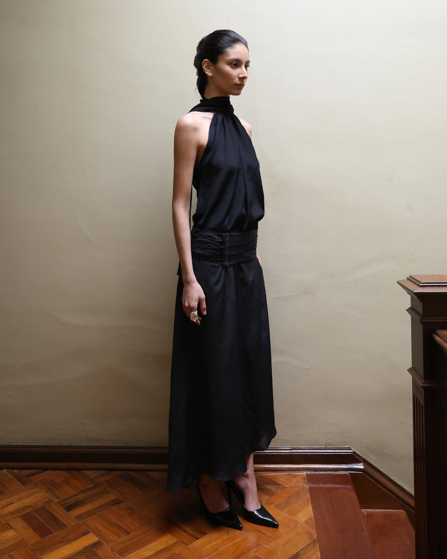 Vestido Halter Negro