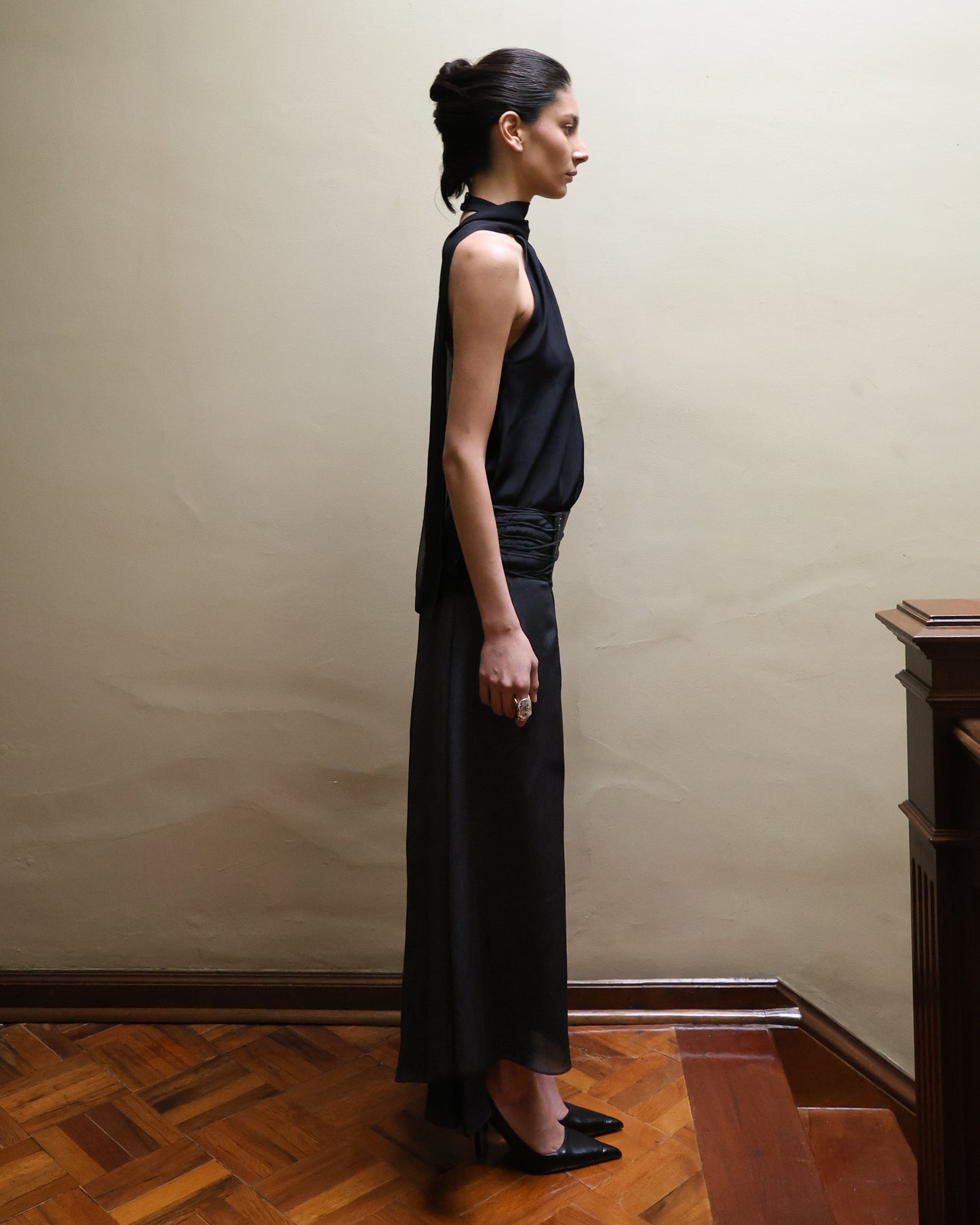 Vestido Halter Negro