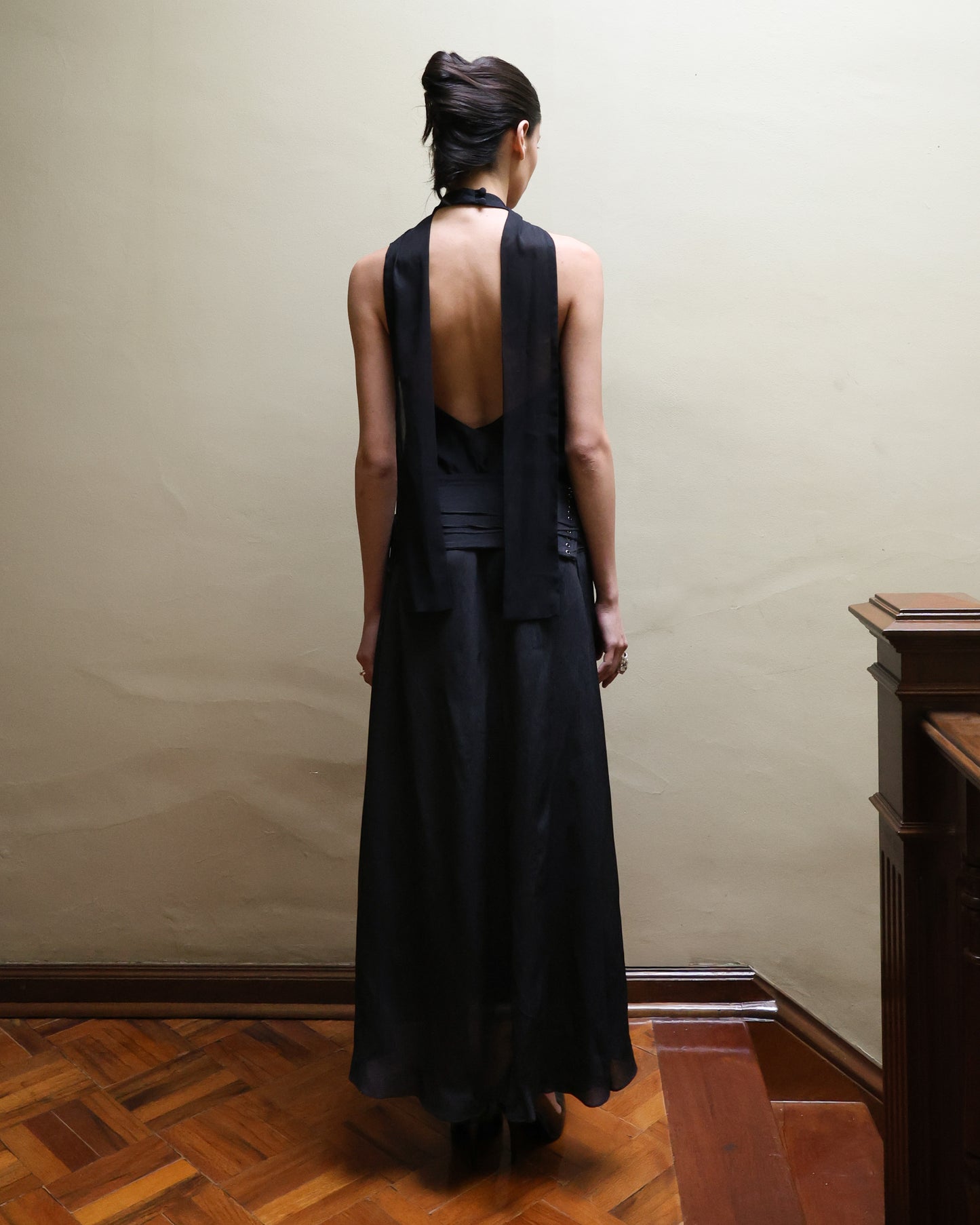 Vestido Halter Negro