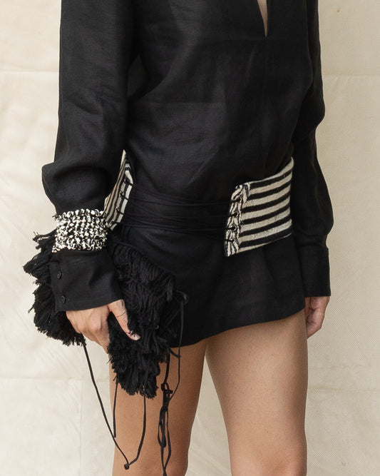 Bolso de Mano con Flecos