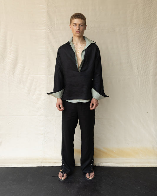 Pantalón Cairo de Lino con Ojillos Hombre