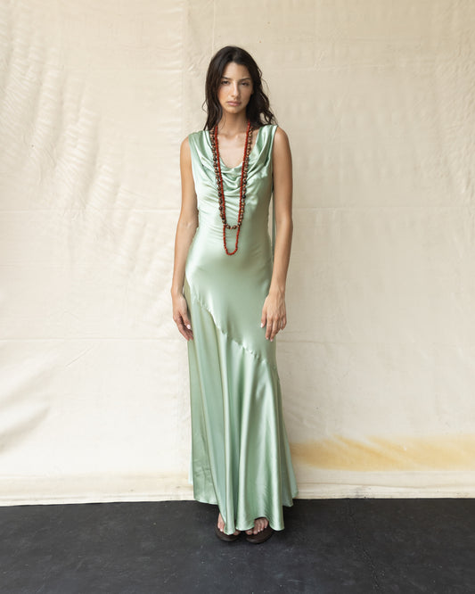 Vestido Drapeado Largo