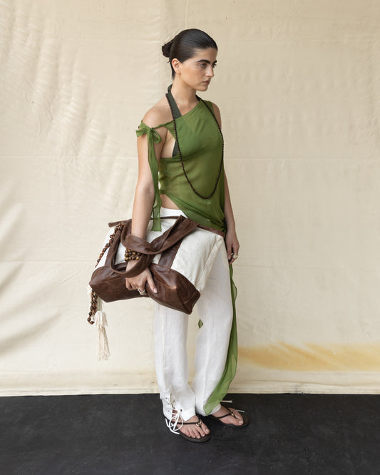 Beach Bag Lino y Piel