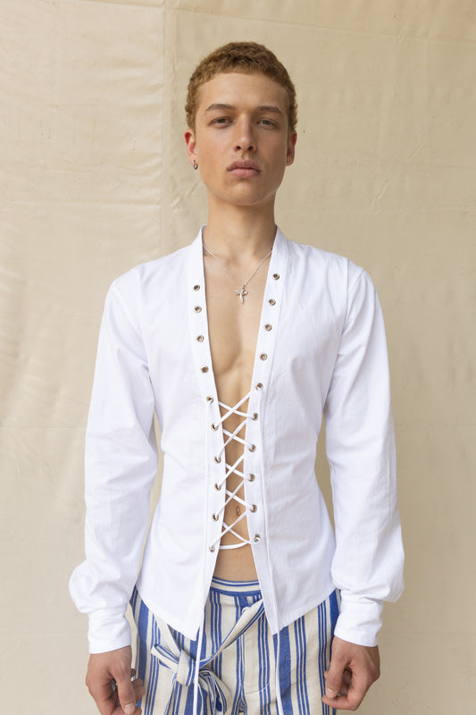 Camisa Popelina con ojillos