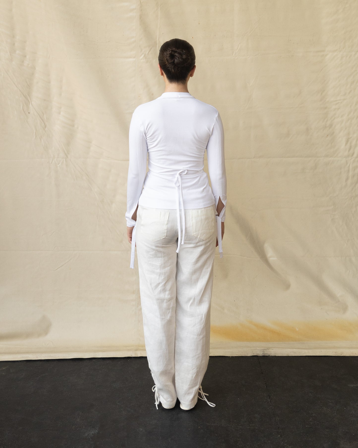 Pantalón Cairo de Lino con Ojillos Mujer