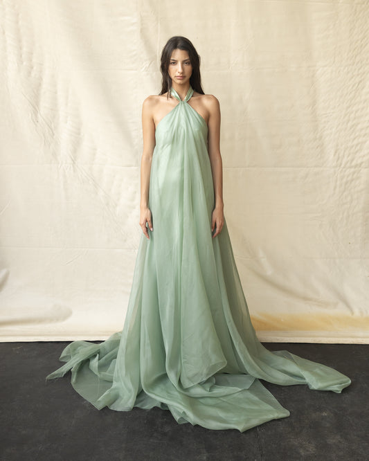 Vestido Halter de Organza