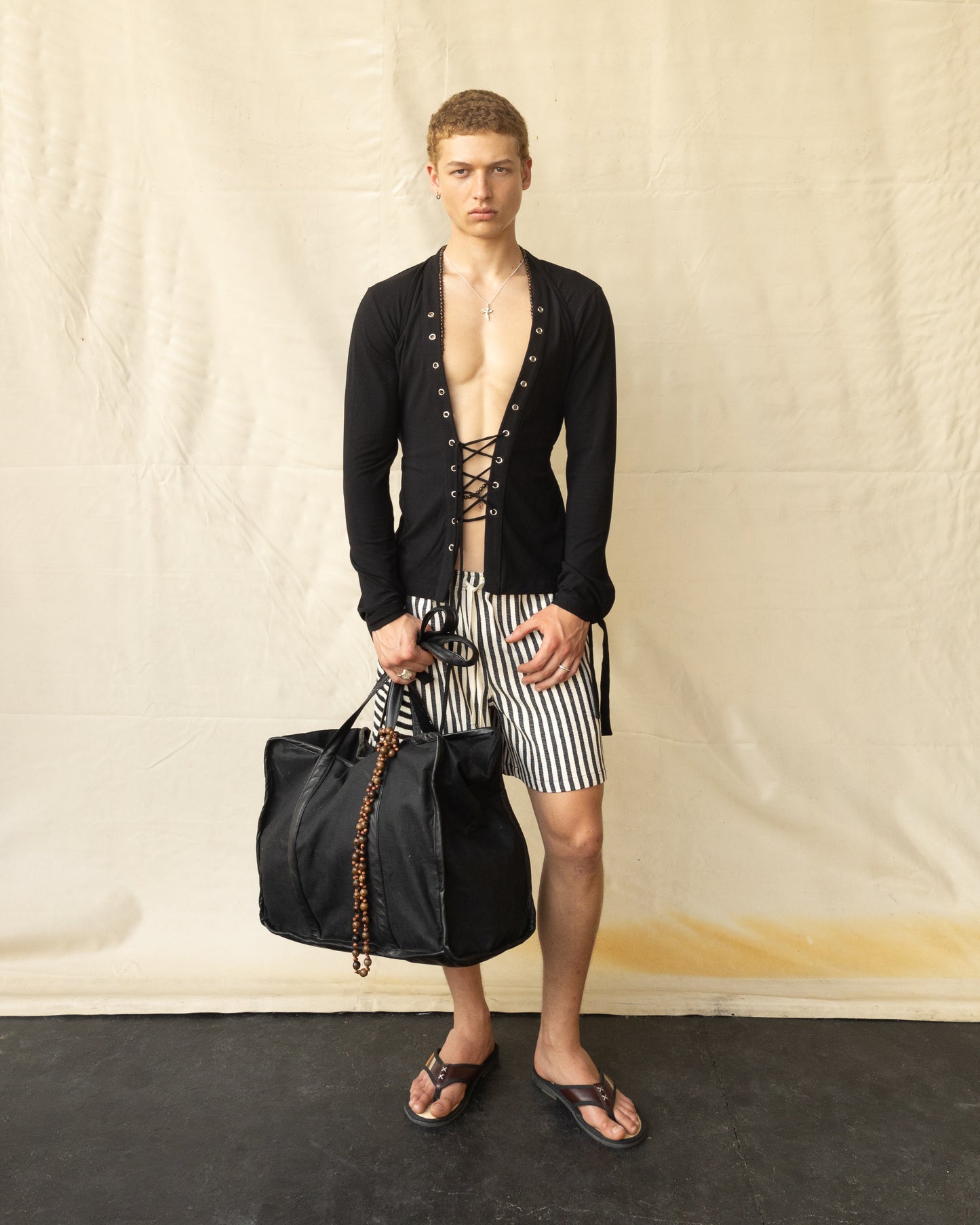 Travel Bag de Lino y Piel